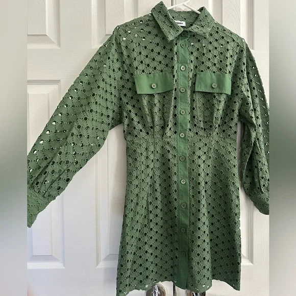 Sandro Broderie anglaise shirt dress Dress size 36 - Picture 5 of 12